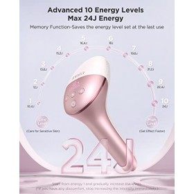 INNZA Épilateur à lumière pulsée pour femmes et hommes, 10 niveaux dénergie, combiné dépilation à haute énergie 24J pour le