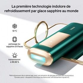 Ulike Air+ Épilateur à Lumière Pulsée pour Femme et Homme Dispositif dépilation Intense IPL sans Douleur pour Corps & Visage