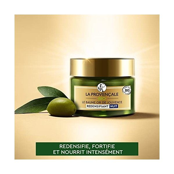 La Provençale Bio - Or de Jouvence Baume Nuit Redensifiant Peaux Matures certifié bio Crème Jour et Nuit