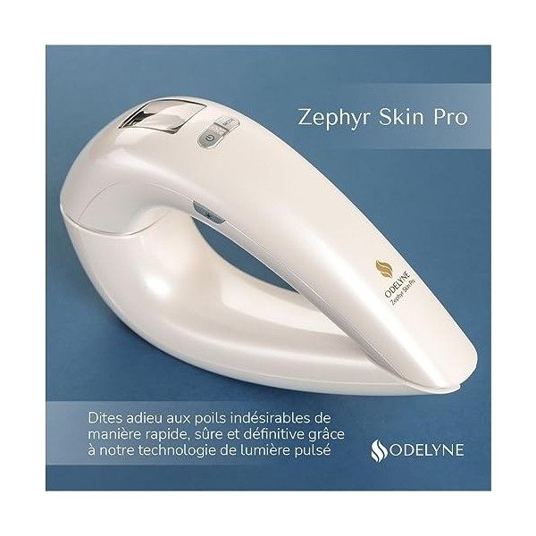 Odelyne Zephyr Épilateur IPL 3 en 1, Flashs illimités, 9 Niveaux dÉnergie, Dispositif Indolore, Épilation Laser Professionne