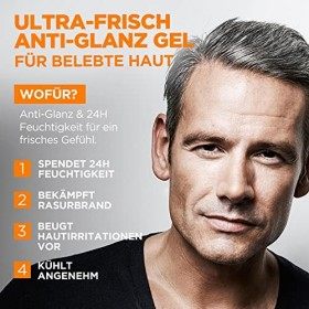LOréal Men Expert Hydra Energy Gel rafraîchissant anti-brillance pour le visage pour homme XXL 100 ml Crème Jour et Nuit