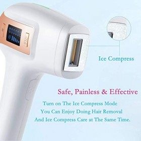 Epilateur à Lumière Pulsée, TUMAKOU Indolore IPL Épilation avec 500,000 Flashs, Traitement Glacé, Pour Femme et Homme définit