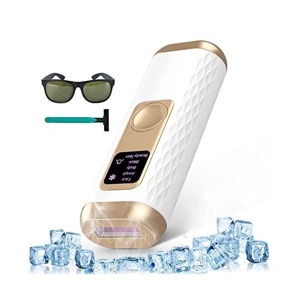 Epilateur Lumiere Pulsee, IPL Epilateur Laser, avec 999,900 Flashes, 2 Modes et 5 Niveaux Dénergie, pour Femme et Homme, Vis