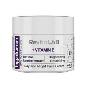 RevitaLAB - Hyaluron - Crème de jour et de nuit anti-âge, enrichie en vitamine&nbsp;A, vitamine&nbsp;E, acide hyaluronique et filtres à...