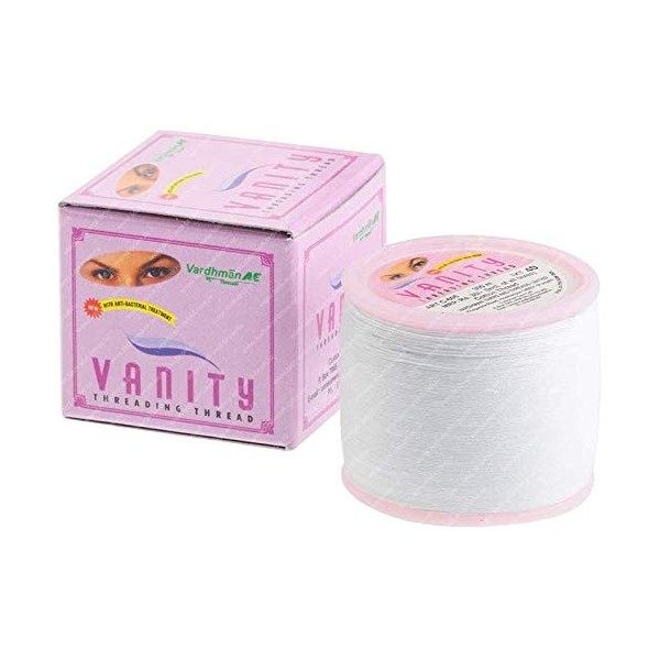 Lot de 2 bobines de fil de coton antibactérien pour sourcils 300 m