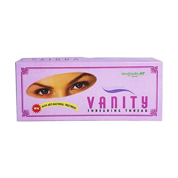 Lot de 2 bobines de fil de coton antibactérien pour sourcils 300 m