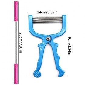 Épilateur Cheveux du Visage, Regerly 2 Pièces Épilation Visage à Ressort Épilateur Manuel Portable Outils de Beauté Convient 