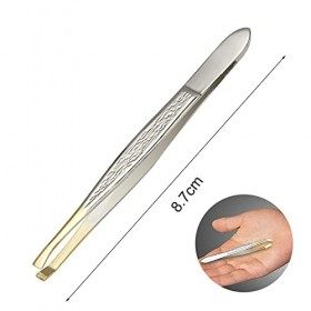 iZhuoKe Pince à Épiler Professionnelle en Acier Inoxydable pour Sourcils avec Revêtement Antidérapant,pour Cils,Poils Incarné