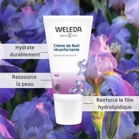 WELEDA - Crème de Nuit Réconfortante à lIris - Régénère et Ressource - Texture Riche - Tube 30&nbsp;ml