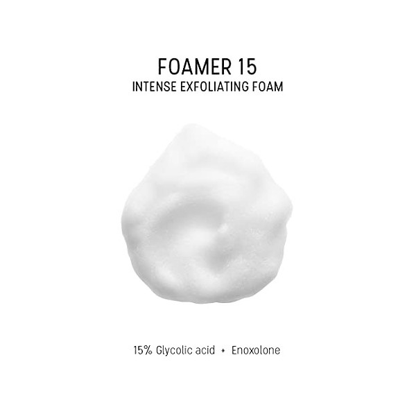 Foamer 15 de Dermaceutic - Mousse exfoliante intense contenant de lAcide Glycolique et de lEnoxolone - 100 ml Crème Jour et Nuit