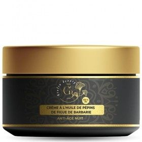 Giulia Beauty Crème NUIT à l’huile de Pépins de Figue de Barbarie ANTI-ÂGE | NUIT – 100% Pure, Bio, Naturelle – Pressée à Fro...