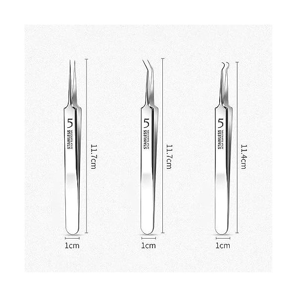 Lesplaisirs Pincette dAcné en Acier Inoxydable Outils Professionnels pour lacné, Pince à épiler en Acier Inoxydable pour le