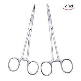 iPobie Pince à Clamper, 2 pièces Oreilles du Canal de Loreille Pince à épiler Exclusives Tête Droite et Courbe 