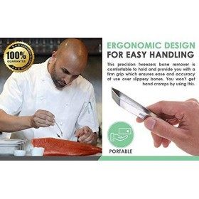 Pince à épiler Fish Bone - Pince à épiler de précision antidérapante pour poisson-chat Basson au saumon Debone