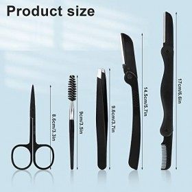 Kit de Sourcils, 5 en 1 Tondeuse à Sourcils, Comprend une Tondeuse à Sourcils une Brosse à Extensions de Cils des Ciseaux une