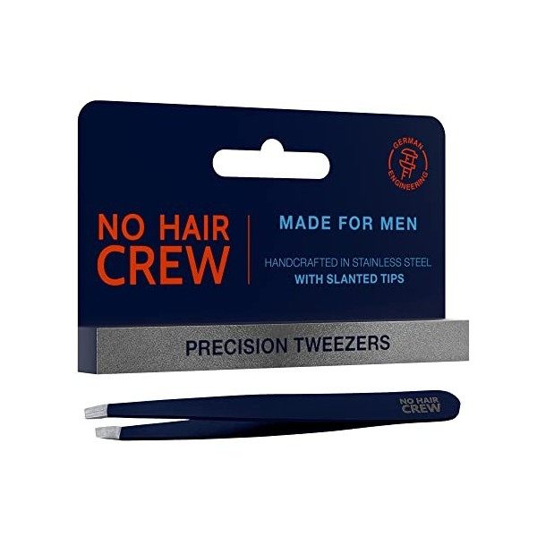 NO HAIR CREW Pincette de précision pour hommes - Affûtée à la main en Allemagne en acier inoxydable.