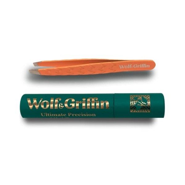 Wolf & Griffin Ultimate Precision Mini pince à épiler professionnelle en acier inoxydable pour homme et femme Vert paon