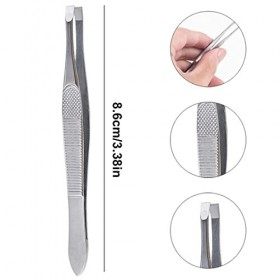 Androxeda 4 pièces Pince a Epiler Pince à Épiler Professionnelle en Acier Inoxydable pour Sourcils Pince à Sourcils Professio