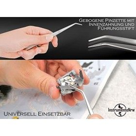 Pince Courbée avec tige de guidage en acier inoxydable, 15&nbsp;cm