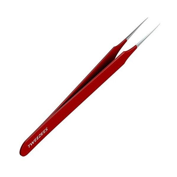 Tweezees Tweezees, professionnel fait des poils incarnés Splinter pointe pincettes Rouge