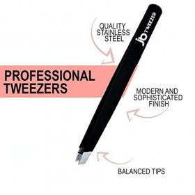 JustBlanks Ensemble de pinces à épiler professionnelles pour sourcils – Pince à épiler de précision en acier inoxydable pour 