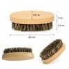 Brosse à Barbe, Brosse Barbe Poil de Sanglier, Brosse à Barbe Poil de Sanglier Ronde, Moustache en Poil de Sanglier, Brosse à