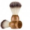 Greatwall Brosse de Rasage Pratique Visage Blaireau Cheveux Barbe Nettoyage Rasoir Brosse pour Hommes Couleur en Bois