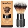 Blaireau rasage en Métal Noir | Blaireau Rasage Homme et Femme | Brosse Blaireau | Blaireau Synthetique | Solution Anti Poil 