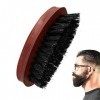 Brosse à barbe, Brosse à barbe de poche de haute qualité avec des poils de sanglier pur, Mesures 85 x 32 mm, Idéale pour les 