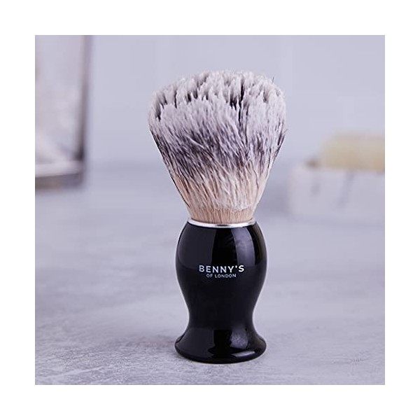 BENNYs blaireau avec étui de voyage | Brosse de luxe | Exfoliant Doux | Élimine la saleté, la peau morte et réduit les imper