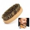 Brosse Barbe Homme Lissante en Soie de Sanglier, Brosse à Barbe en Poils de Sanglier,Brosse à poils de sanglier 100%, Idéal p