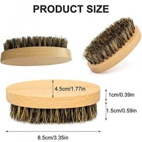 Brosse Barbe Homme Lissante en Soie de Sanglier, Brosse à Barbe en Poils de Sanglier,Brosse à poils de sanglier 100%, Idéal p