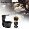 CINEEN 3 en 1 Kit de Rasage Homme : Blaireau + Titulaire + Bols pour Savon à Barbe - Rasage Accessoires Homme Facial Outils P