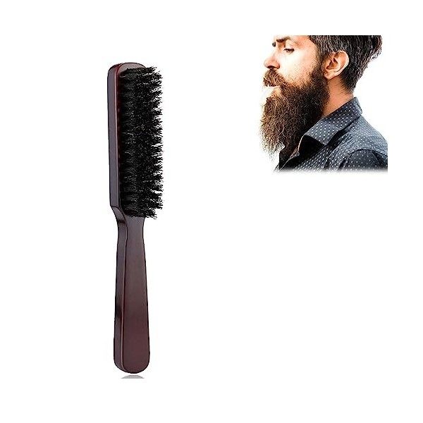 Brosse à barbe bois d'oliver poils sanglier