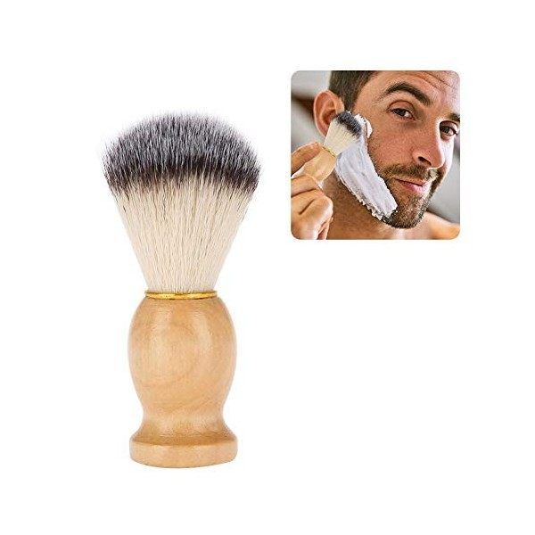 Brosse à Raser Pour Hommes, Cheveux en Nylon de Haute Qualité, Cheveux Stériles et Souples, Outils de Beauté Pour la Brosse à