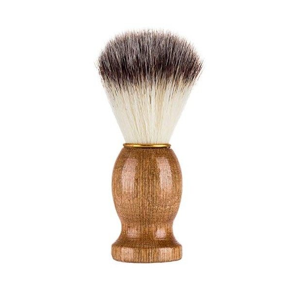 Ashley GAO Efficacement Blaireau Rasage Rasoir Brosse Salon beauté Appareil de Nettoyage avec Manche en Bois pour Hommes, Cou