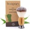 Boopan® Blaireau de rasage de qualité supérieure végétalien avec bois de bambou pour homme et femme, Doux comme des poils de 