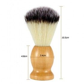 ZONSUSE Blaireau Rasage, Pinceau en Poils Naturels de Blaireau Nylon de Rasage Manuel, Rasage Brosse Barbe Blaireaux avec Poi