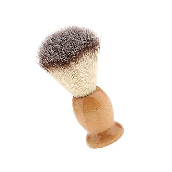 Brosse à Barbe en Poils de Blaireau de Rasage Pinceau pour Homme Barbier Coiffeur/chez, Tête Noire