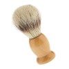 Brosse à Barbe en Poils de Blaireau de Rasage Pinceau pour Homme Barbier Coiffeur/chez, Tête Noire