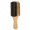 Brosse à barbe en bois - Brosse à barbe double face pour hommes Brosse à cheveux pour le visage Brosse de rasage multifonctio