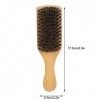 Brosse à barbe en bois - Brosse à barbe double face pour hommes Brosse à cheveux pour le visage Brosse de rasage multifonctio