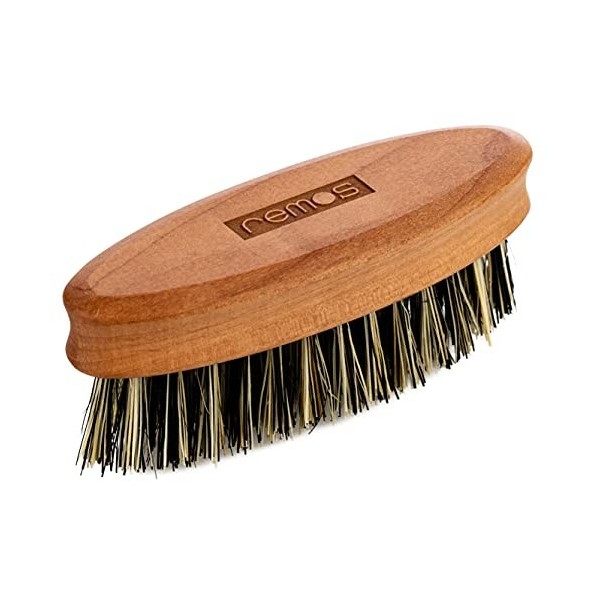 REMOS Brosse à barbe en bois de poirier local avec fibre végétale