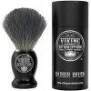 Viking Revolution Blaireau Rasage Homme - Blaireau de Rasage Humide avec Crème & Savon de Rasage - Idéal pour Utiliser avec u