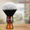 Anbbas Blaireau Rasage Avec Manche en Résine,Pur Poil,Badger Shaving,Qualité Supérieure,Bon Choix Pour Brosse Rasoir Blaireau