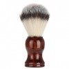 Brosse à Barbe Portable Pour Hommes, Brosse à Barbe à Manche En Bois Naturel, Brosse à Raser En Poils Synthétiques Doux Pour 