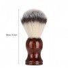 Brosse à Barbe Portable Pour Hommes, Brosse à Barbe à Manche En Bois Naturel, Brosse à Raser En Poils Synthétiques Doux Pour 