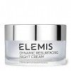 ELEMIS Crème de nuit dynamique resurfaçante, crème de nuit retexturante formulée pour lisser et améliorer l’éclat de la peau,