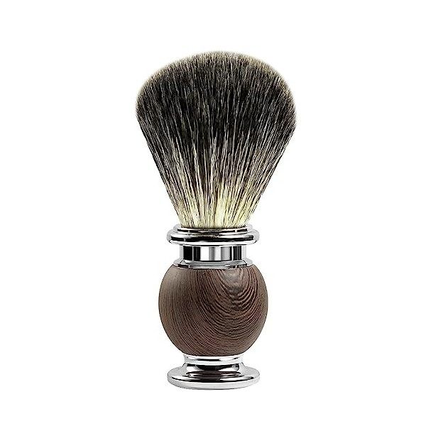 GRUTTI Blaireau de rasage pour hommes, brosse à barbe portable pour hommes, Blaireau de rasage - Poils de blaireau - Parfait 