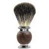 GRUTTI Blaireau de rasage pour hommes, brosse à barbe portable pour hommes, Blaireau de rasage - Poils de blaireau - Parfait 